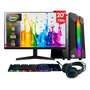 Computador Gamer Completo 2eletro Chroma, Intel Core I5, 16gb Ram, Ssd 1tb, Fonte 500w, Monitor 20  75hz, Kit Gamer Completo - Pg2e-1012ch
