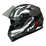 Capacete Para Moto Fw3 Gtx Fox Com Viseira Solar Grafite Brilhante Tamanho 58